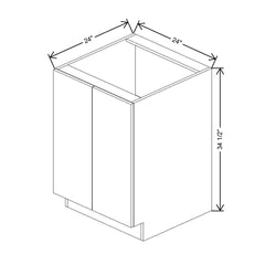 Modernform Cabinet Gloss White 24" W X 34 1/2" H X 24" D Full Height Double Door Base Cabinet
