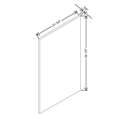 Modernform Cabinet Gloss White 3/4" W X 34 1/2" H 21 3/4" D Base End Panel