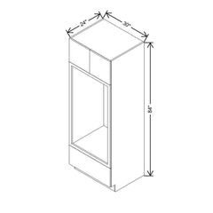 Modernform Cabinet Natural Oak 30" W X 84" H X 24" D Tall Double Oven Cabinet