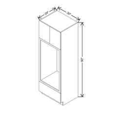 Modernform Cabinet Gloss White 30" W X 90" H X 24" D Tall Double Oven Cabinet