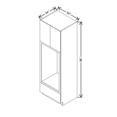 Modernform Cabinet Matte White 30" W X 96" H X 24" D Tall Double Oven Cabinet