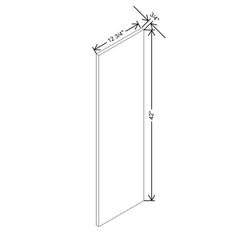 Modernform Cabinet Gloss White 3/4" W X 42" H X 12 3/4" D Wall End Panel