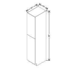 Modernform Cabinet Gloss White 18" W X 96" H X 24" D Single Door Tall Pantry Cabinet