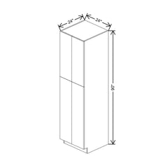Modernform Cabinet Natural Oak 24" W X 90" H X 24" D Double Door Tall Pantry Cabinet