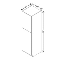 Modernform Cabinet Gloss White 24" W X 90" H X 24" D Single Door Tall Pantry Cabinet