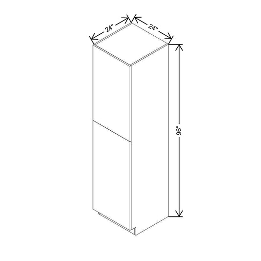 Modernform Cabinet Natural Oak 24" W X 96" H X 24" D Single Door Tall Pantry Cabinet