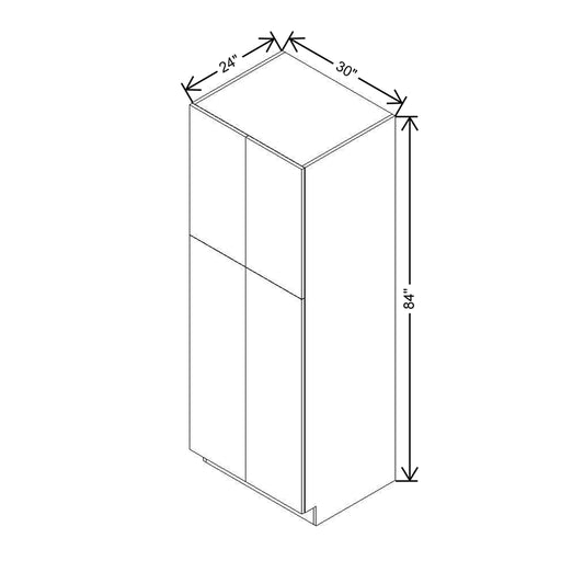 Modernform Cabinet Natural Oak 30" W X 84" H X 24" D Double Door Tall Pantry Cabinet