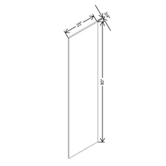 Modernform Cabinet Natural Oak 3/4" W X 90" H X 25" D Refrigerator End Panel