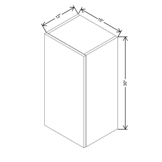 Modernform Cabinet Walnut 15" W X 30" H X 12" D Single Door Wall Cabinet