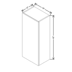 Modernform Cabinet Matte White 18" W X 42" H X 12" D Single Door Wall Cabinet