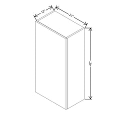 Modernform Cabinet Walnut 21" W X 42" H X 12" D Single Door Wall Cabinet