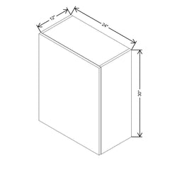 Modernform Cabinet Natural Oak 24" W X 30" H X 12" D Single Door Wall Cabinet
