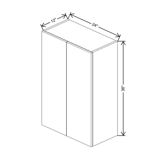 Modernform Cabinet Natural Oak 24" W X 36" H X 12" D Double Door Wall Cabinet
