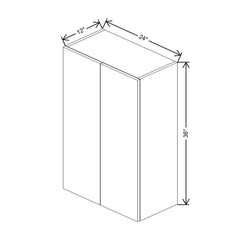 Modernform Cabinet Gloss White 24" W X 36" H X 12" D Double Door Wall Cabinet