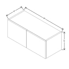 Modernform Cabinet Natural Oak 30" W X 12" H X 12" D Double Door Wall Cabinet