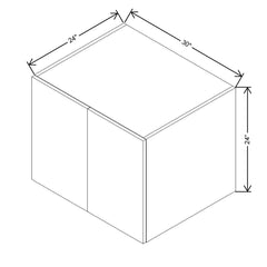 Modernform Cabinet Matte White 30" W X 24" H X 24" D Double Door Wall Cabinet