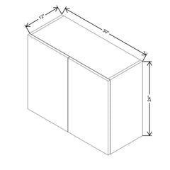 Modernform Cabinet Gloss White 30" W X 24" H X 12" D Double Door Wall Cabinet