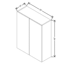 Modernform Cabinet Natural Oak 33" W X 42" H X 12" D Double Door Wall Cabinet