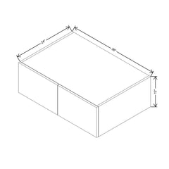 Modernform Cabinet Gloss White 36" W X 12" H X 24" D Double Door Wall Cabinet