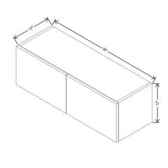 Modernform Cabinet Gloss White 36" W X 12" H X 12" D Double Door Wall Cabinet