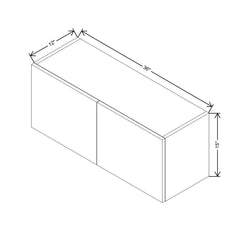 Modernform Cabinet Gloss White 36" W X 15" H X 12" D Double Door Wall Cabinet