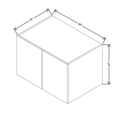 Modernform Cabinet Gloss White 36" W X 24" H X 24" D Double Door Wall Cabinet