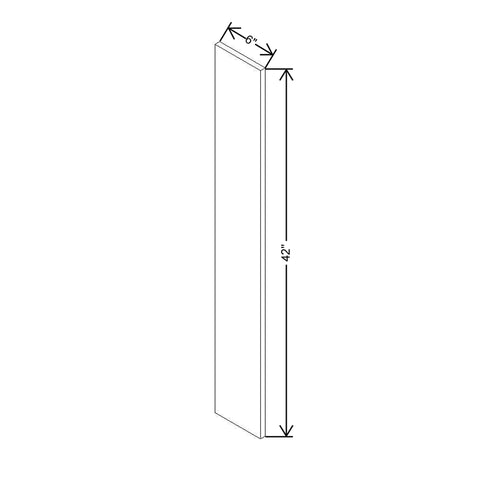 Modernform Cabinet Walnut 6" W X 42" H Wall Filler