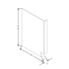Modernform Cabinet Natural Shaker 3" W X 34 1/2" H X 24" D Base Dishwasher End Panel