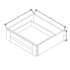 Modernform Cabinet Slim Dove White 24" W X 7" H X 21" D Vanity Knee Drawer