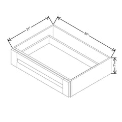 Modernform Cabinet Slim Dove White 30" W X 7" H X 21" D Vanity Knee Drawer