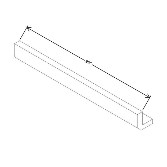 Modernform Cabinet Natural Shaker 96" W X 1 1/2" H X 1 1/2" D Light Rail