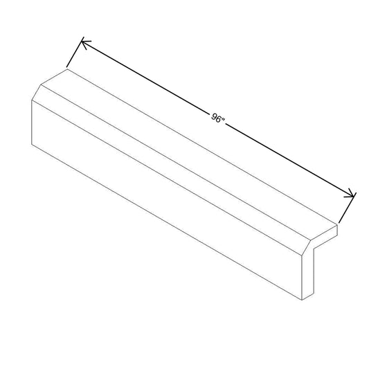 Modernform Cabinet Natural Shaker 96" W X 1 1/2" H X 1 1/2" D Bottom Light Rail