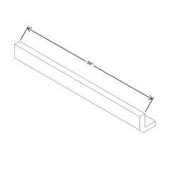 Modernform Cabinet Natural Shaker 96" W X 1 1/2" H X 1 1/2" D Light Rail