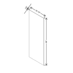 Modernform Cabinet Natural Shaker 1/2" W X 34 1/2" H X 96" D Tall Back Panels