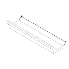 Modernform Cabinet Natural Shaker 96" W X 2 1/4" H X 3 3/4" D Shaker Crown Molding
