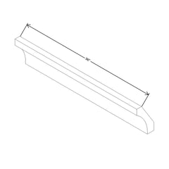 Modernform Cabinet Natural Shaker 96" W X 2 1/4" H X 2 1/4" D Shaker Crown Molding