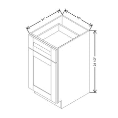 Modernform Cabinet Natural Shaker 18" W X 34 1/2" H X 21" D Base 1 Door/1 Drawer