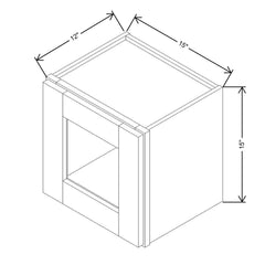 Modernform Cabinet Slim Dove White 15" W X 15" H X 12" D Single Glass Door Wall Cabinet