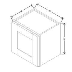 Modernform Cabinet Slim Dove White 15" W X 15" H X 12" D Single Door Wall Cabinet