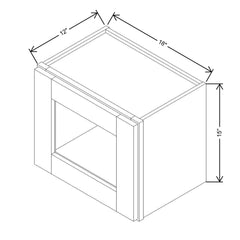 Modernform Cabinet Slim Dove White 18" W X 15" H X 12" D Single Glass Door Wall Cabinet