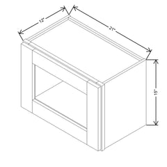 Modernform Cabinet Natural Shaker 21" W X 15" H X 12" D Single Glass Door Wall Cabinet