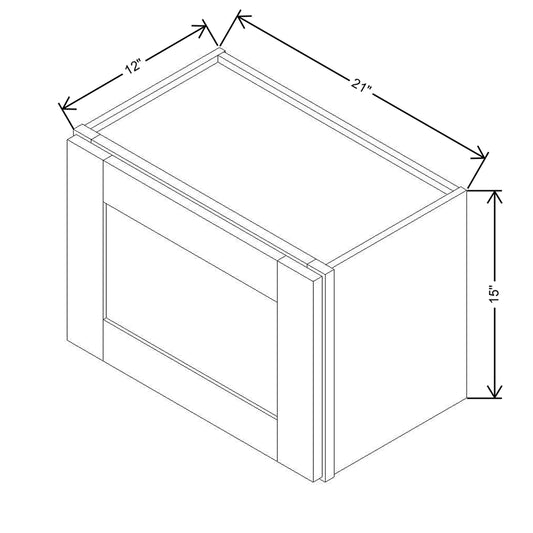 Modernform Cabinet Natural Shaker 21" W X 15" H X 12" D Single Door Wall Cabinet