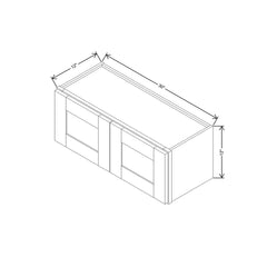 Modernform Cabinet Natural Shaker 30" W X 12" H X 12" D Double Door Wall Cabinet