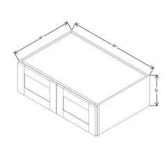 Modernform Cabinet Natural Shaker 36" W X 12" H X 24" D Double Door Wall Cabinet