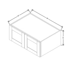 Modernform Cabinet Natural Shaker 36" W X 15" H X 24" D Double Door Wall Cabinet