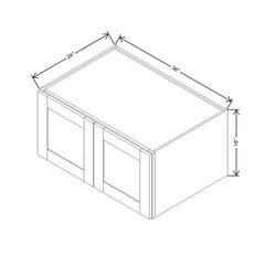Modernform Cabinet Natural Shaker 36" W X 18" H X 24" D Double Door Wall Cabinet