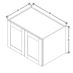 Modernform Cabinet Natural Shaker 36" W X 24" H X 24" D Double Door Wall Cabinet