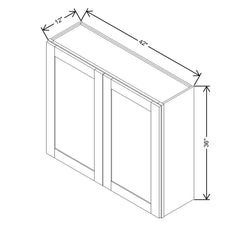 Modernform Cabinet Natural Shaker 42" W X 36" H X 12" D Double Door Wall Cabinet
