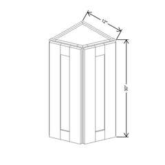 Modernform Cabinet Slim Sage Green 12" W X 30" H X 12" D Wall Corner End Cabinet