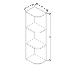 Modernform Cabinet Slim Dove White 09" W X 42" H X 12" D Wall Open End Cabinet